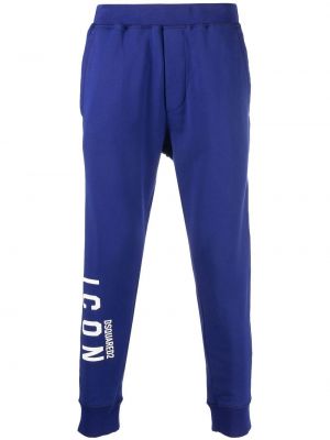Pantalon de joggings à imprimé Dsquared2 bleu