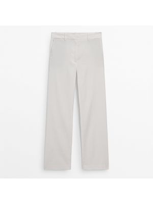 Прямые брюки Massimo Dutti белые