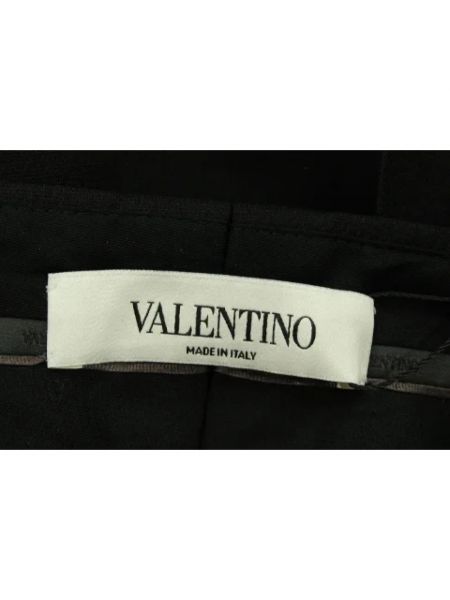 Spodnie wełniane Valentino Vintage czarne