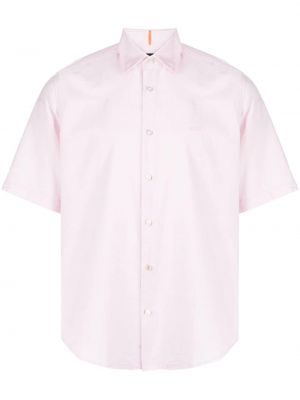 Памучна риза Boss розово