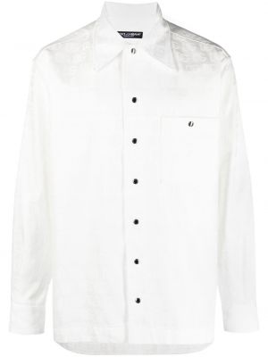 Camicia in tessuto jacquard Dolce & Gabbana bianco