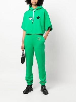 Džemperis su gobtuvu Chiara Ferragni žalia