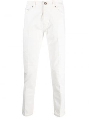Puuvillased slim fit kitsa lõikega teksapüksid Pt Torino valge