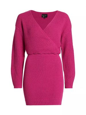 Платье-свитер в горошек Line & Dot фиолетовое