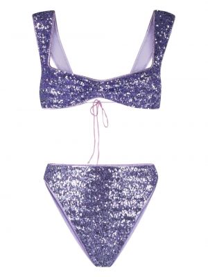 Bikinis su blizgučiais Oséree violetinė