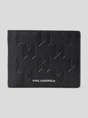 Portofel din piele Karl Lagerfeld negru