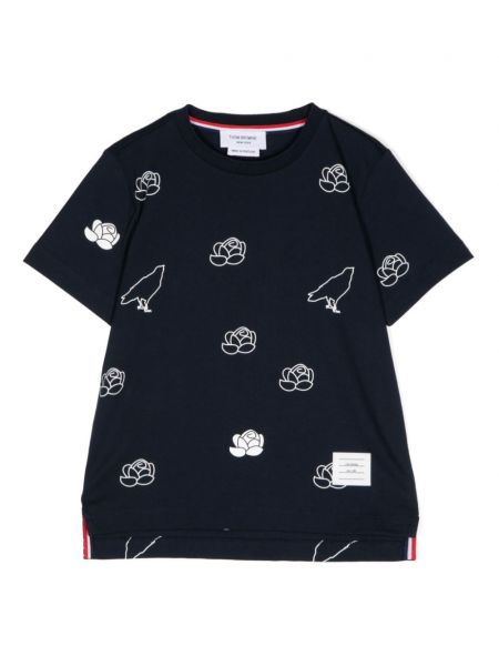 T-shirt for piger Thom Browne Kids blå