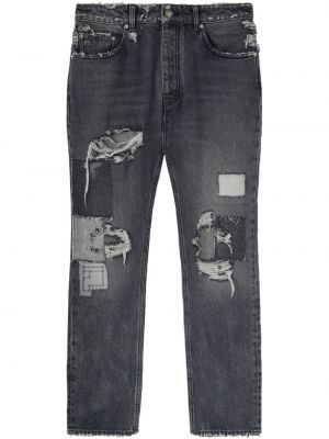 Bavlnené roztrhané džínsy s rovným strihom Palm Angels