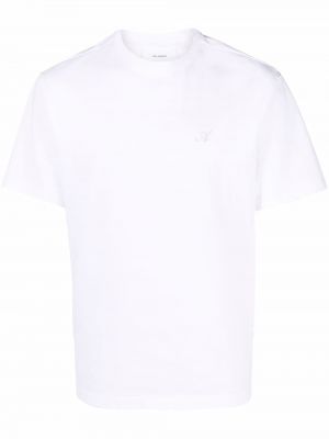 T-shirt med broderi Axel Arigato vit