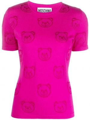 Brodert topp Moschino rosa