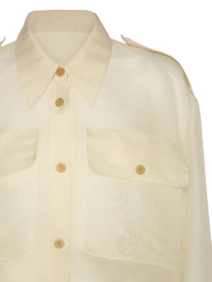 Camisa de seda Khaite blanco