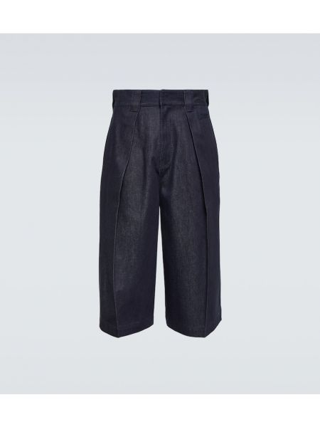 Shorts mit plisseefalten Loewe blau
