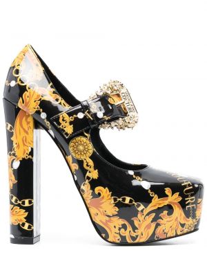 Pantofi cu toc cu platformă cu imagine Versace Jeans Couture