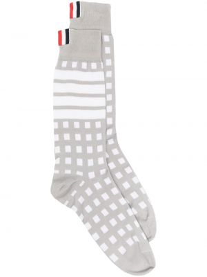 Sockor med mönster Thom Browne grå