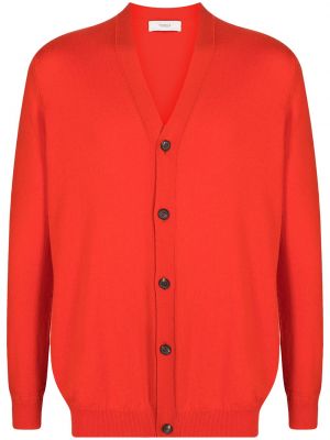 Cashmere strikkegenser med knapper med button down-krage Pringle Of Scotland oransje