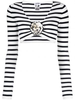 Pruhovaný sveter s potlačou Jean Paul Gaultier