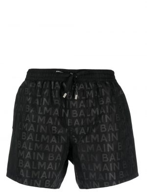 Trykt shorts Balmain svart