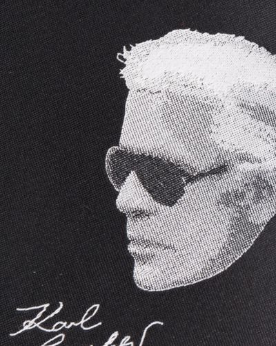 Corbata de seda con estampado Karl Lagerfeld negro