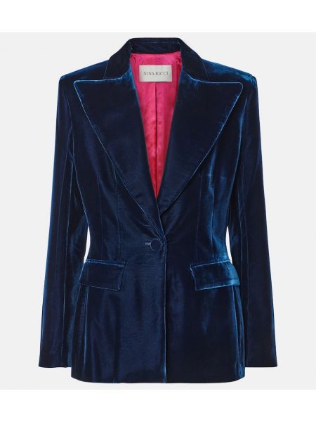 Fløyel blazer Nina Ricci blå