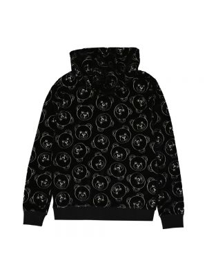 Samt hoodie Moschino schwarz