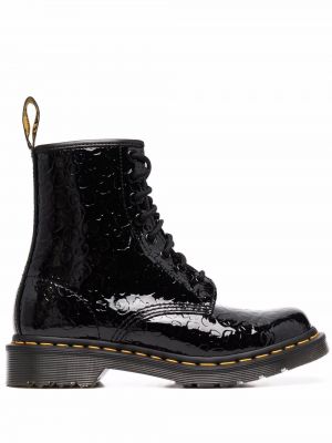 Blonder snøring høye flate støvler Dr. Martens svart