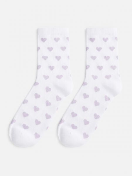 Хлопковые носки с сердечками Befree фиолетовые