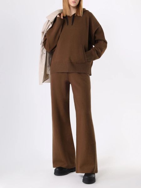 Однотонный костюм Yves Salomon коричневый