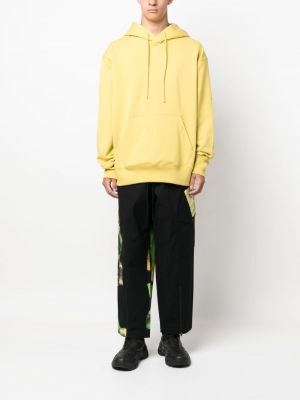 Kokvilnas kapučdžemperis ar apdruku Y-3 dzeltens