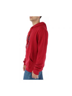 Sudadera con capucha con estampado con bolsillos North Sails rojo