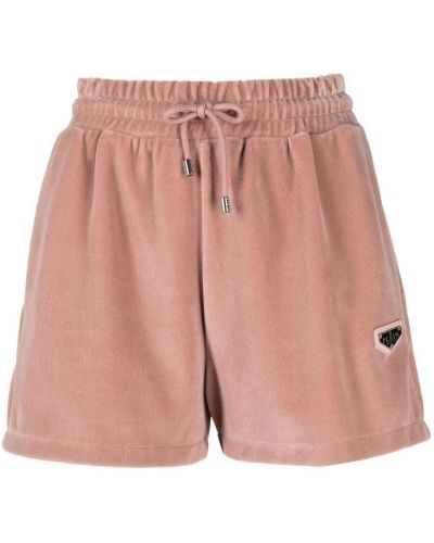 Samt shorts Philipp Plein pink