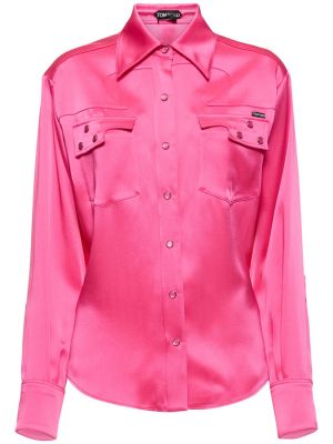 Camicia di raso Tom Ford rosa