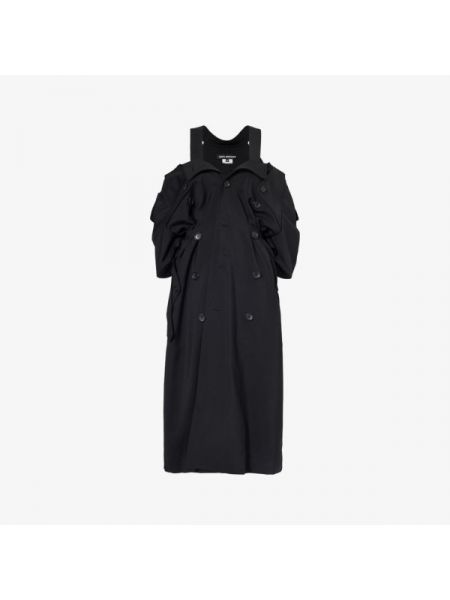 Шерстяное пальто Junya Watanabe черное