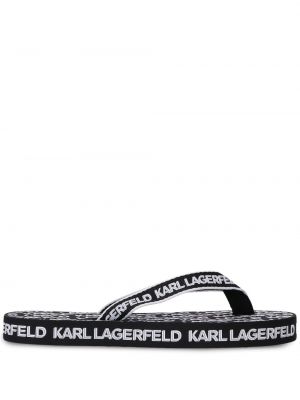 Žabky bez podpatku s potiskem Karl Lagerfeld