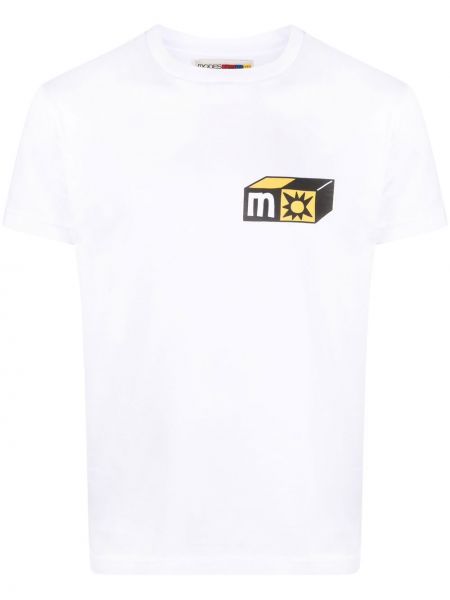 Bavlněné tričko s potiskem Modes Garments bílé