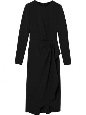 Vestido midi manga larga Carolina Herrera negro