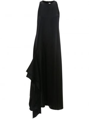 Czarna sukienka midi asymetryczna drapowana Jw Anderson