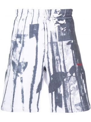 Pantalones cortos deportivos con estampado Alexander Mcqueen blanco