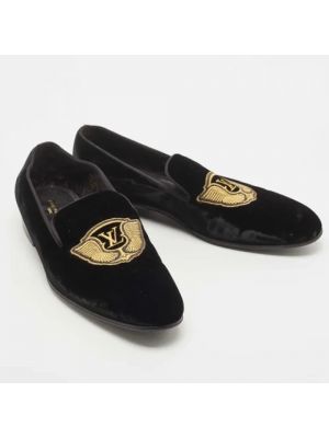 Calzado de terciopelo‏‏‎ Louis Vuitton Vintage negro