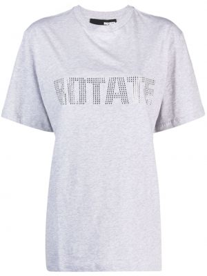 T-shirt di cotone Rotate grigio