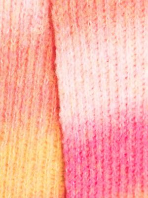 Pletený pruhovaný šál Msgm růžový