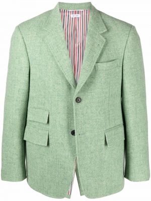 Sport tweed lang pels Thom Browne grønn