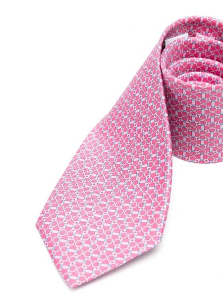 Cravate en soie à motif géométrique Ferragamo