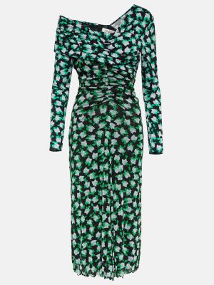 Платье миди в горошек Diane Von Furstenberg зеленое