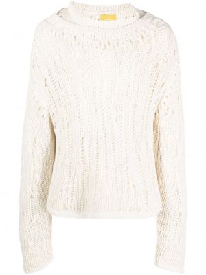Sweter z przetarciami Airei biały