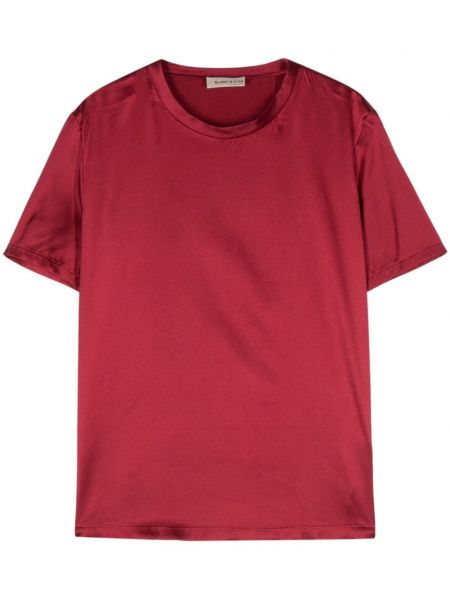 Σατέν μπλούζα με στρογγυλή λαιμόκοψη Blanca Vita κόκκινο