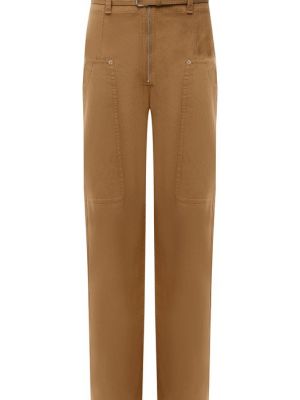 Хлопковые льняные брюки Isabel Marant Étoile коричневые