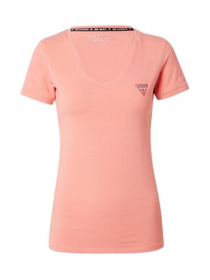 Κοντή μπλούζα Guess ροζ
