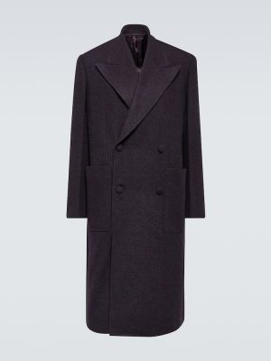 Vlněný kabát Givenchy fialový