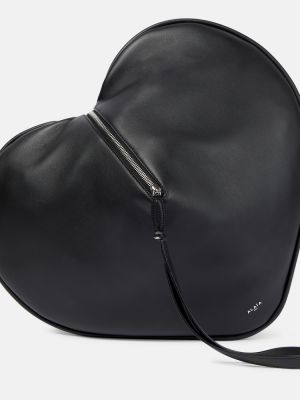 Kožená listová kabelka Alaã¯a čierna