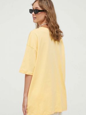 Bavlněné tričko Billabong žluté